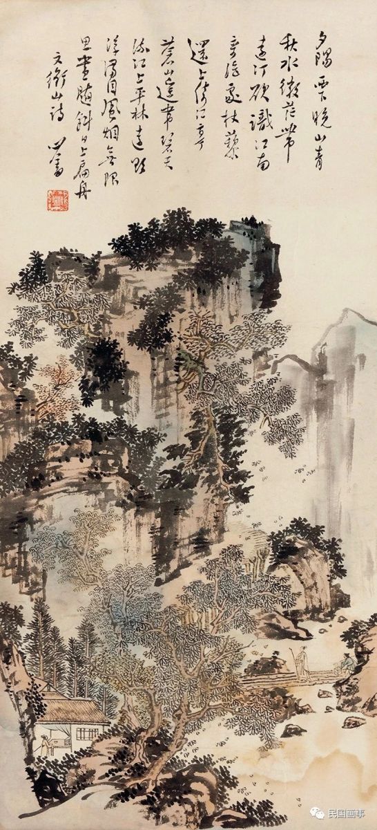 中国古美術・四尺仕女掛軸・国画・張大千印款・書道品・茶道・賞物・