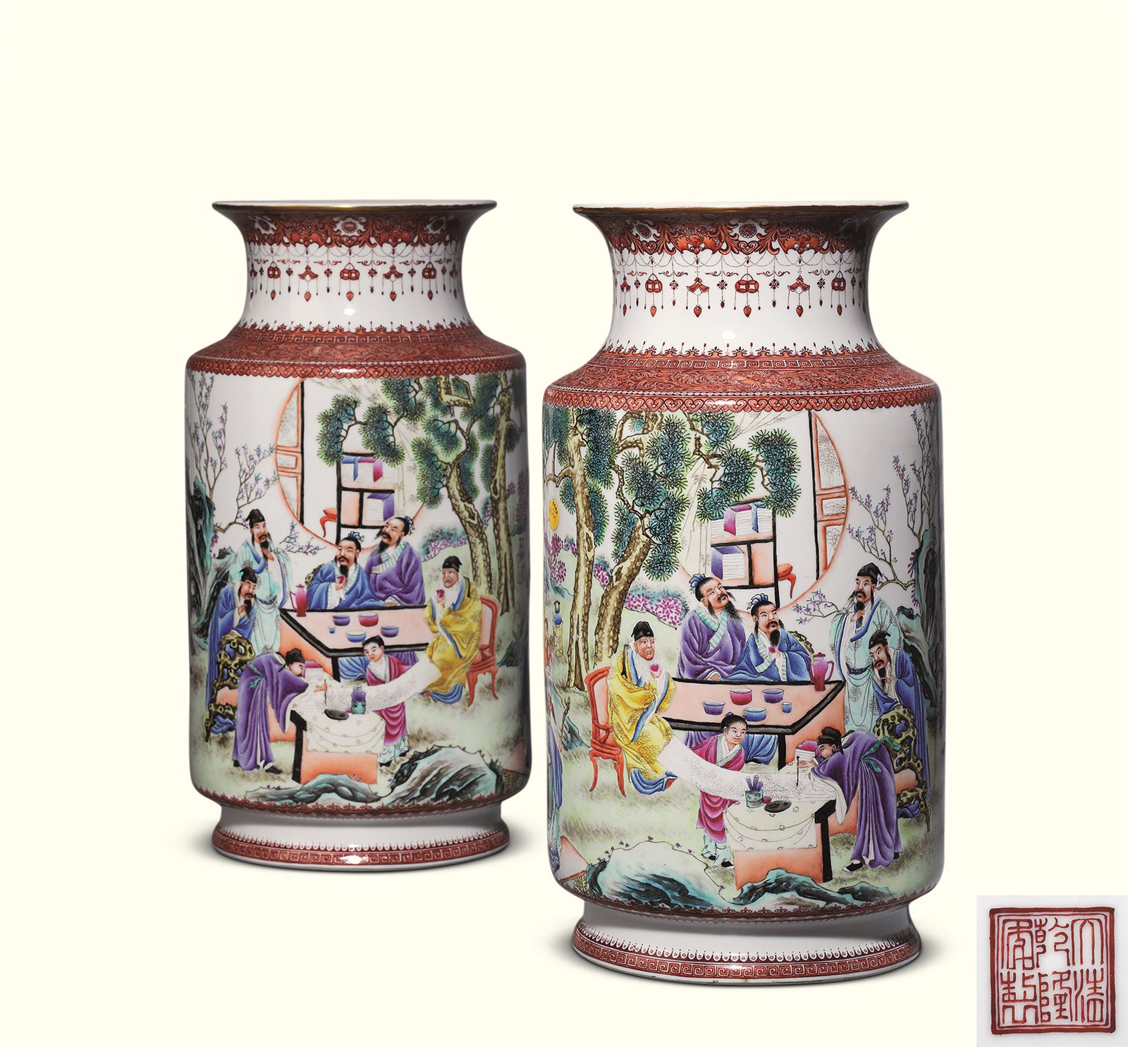 【海】中国美術品　清時代　萬福优問　人物粉彩　花瓶　酒器　骨董品 時代品 海】中国美術品 清時代 萬福优問 人物粉彩 花瓶 酒器 骨董品 時代品